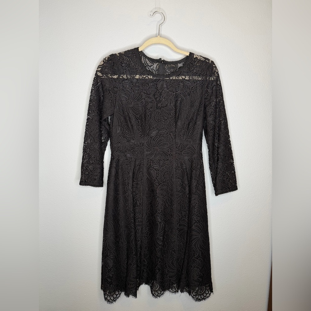 Nanette Lepore Dress Women 6 Black Lace Dress Romantic Feminine